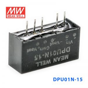 DPU01N-15 1W 24V 转±15V 非稳压双路输出明纬DC-DC转换模块电源