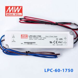 LPC-60-1750 60W 1750mA恒流输出明纬牌IP67防水塑壳LED电源