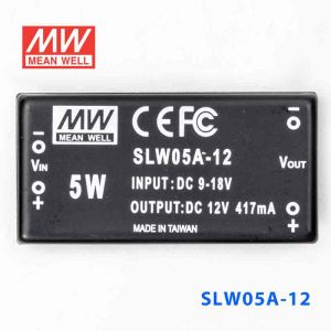 SLW05A-12  5W  9~18V 输入  12V  稳压单路输出明纬DC-DC转换模块电源