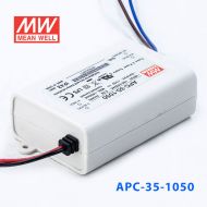 APC-35-1050 35W 11-33V     1050mA 明纬牌恒流输出防水塑壳LED照明电源  