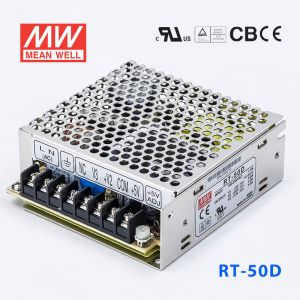 RT-50D台湾明纬5V12V24V三路开关电源开关50W 5V3A+24V1A+12V1A