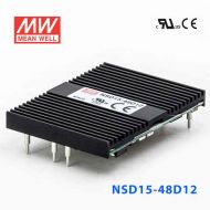 NSD15-48D12  15W 18~72V 输入  ±12V  稳压双路输出板上型明纬DC-DC变换电源