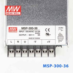 MSP-300-36  300W  36V 9A  单路输出带功率因素校正高可靠医疗型明纬开关电源