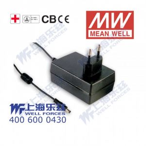 GSM18E15-P1J 18W 15V1.2A输出明纬高能效医疗型欧规墙插电源适配器