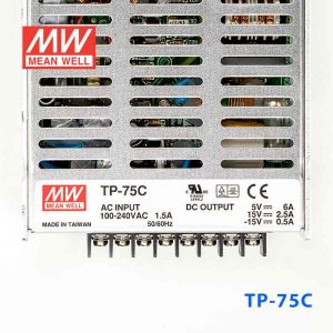 TP-75C  75W +5V 10A +15V 3A -15V 0.6A  三路输出带PFC明纬开关电源