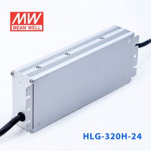 HLG-320H-24  320W  24V 13.34A 强耐环境恒压+恒流PFC高效铝壳IP67防水LED电源(引线接线) 