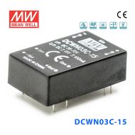 DCWN03C-15 3W 36~72V 转 ±15V 0.1A 非稳压双路输出DC-DC模块电源