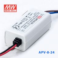 APV-8-24    8W    24V    0.34A 明纬牌恒压输出防水塑壳LED照明电源 