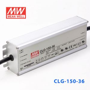 CLG-150-36  150W  36V 4.2A 恒压+恒流PFC高效铝壳IP67防水LED电源(引线接线) 