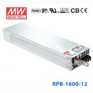 RPB-1600-12  1600W  14.4V 100A 输出带PFC功能三段式可并联明纬电池充电器