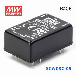 SCW03C-05  3W  36~72V  输入 5V  稳压单路输出明纬DC-DC转换模块电源