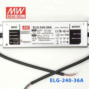 ELG-240-36A 240W 36V 6.66A   A型(电流可调/铝壳IP65/100～305Vac输入)明纬PFC防水LED电源