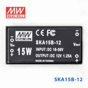 SKA15B-12  15W  18~36V  输入  12V 稳压单路输出明纬DC-DC转换模块电源