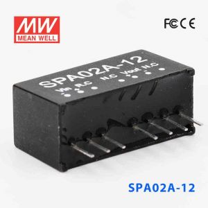 SPA02A-12  2W  9~18V  输入 12V  稳压单路输出明纬DC-DC转换模块电源