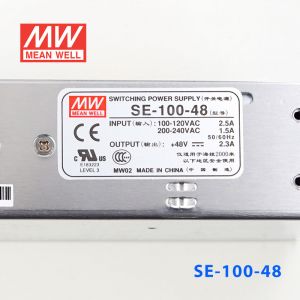 SE-100-48 100W 48V2.3A单组输出通用型内置有外壳CCC认证明纬开关电源(SE系列-内置有外壳)