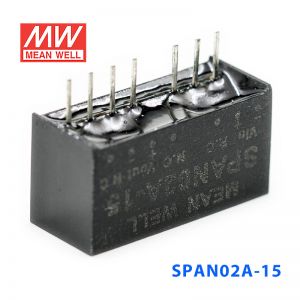 SPAN02A-15 2W 9~18V 转 15V 134mA 非稳压单路输出DC-DC模块电源