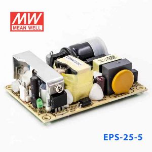 EPS-25-5 25W 5V5A 单路输出裸板高效低空载损耗明纬开关电源