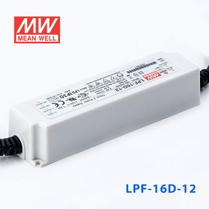 LPF-16D-12 16W  12V 1.34A  恒压+恒流PFC高效率塑壳IP30防水调光LED电源