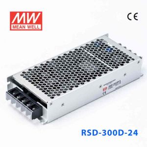 RSD-300D-24  300W  57.6-154V 输入24V 12.5A  铁路用外壳型单路输出DC-DC转换明纬开关电源