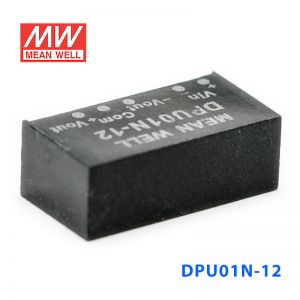 DPU01N-12 1W 24V 转 ±12V  非稳压双路输出明纬DC-DC转换模块电源