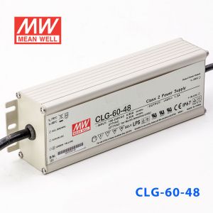 CLG-60-48   60W    48V   1.3A 恒压+可改恒流有PFC铝壳明纬IP67防水LED电源