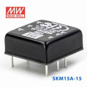 SKM15A-15  15W 9~18V  输入 15V 1A 单路稳压输出明纬DC-DC转换模块电源