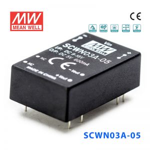 SCWN03A-05 3W  9～18V 转 5V 0.6A 非稳压单路输出DC-DC模块电源