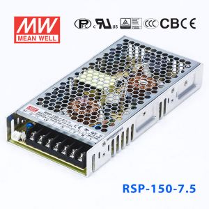 RSP-150-7.5 150W 7.5V20A单路输出低厚度带功率因素校正CCC认证明纬开关电源