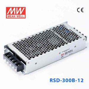 RSD-300B-12  300W 14.4-33.6V 输入12V 22.5A  铁路用外壳型单路输出DC-DC转换明纬开关电源