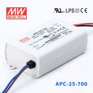 APC-25-700 25W 11-36V    700mA 明纬牌恒流输出防水塑壳LED照明电源