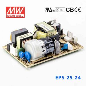 EPS-25-24 25W 24V1.05A 单路输出裸板高效低空载损耗明纬开关电源