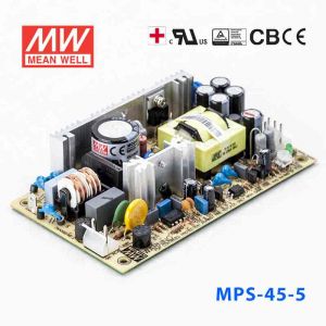 MPS-45-5 45W 5V8A 单路输出微漏电医用无外壳明纬开关电源