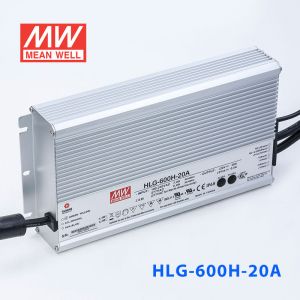 HLG-600H-20A  560W  20V 28A  强耐环境恒压+恒流PFC高效铝壳IP65防水LED电源(恒流值通过内部电位器调整)