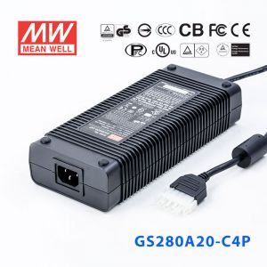 GS280A20-C4P 280W 20V13A 输出绿色能源明纬电源适配器(三线插口)