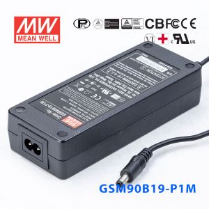 GSM90B19-P1M 90W 19V4.74A输出明纬高能效医疗型外置桌面型电源适配器