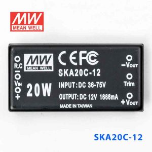 SKA20C-12  20W  36~72V  输入 12V  1.67A 稳压单路输出明纬DC-DC转换模块电源