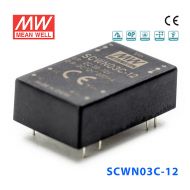 SCWN03C-12 3W 36～72V 转 12V 0.25A 非稳压单路输出DC-DC模块电源