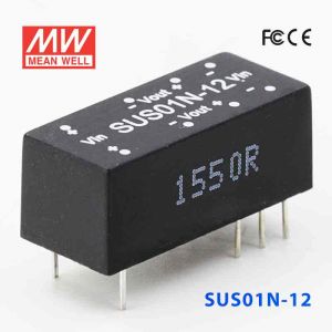 SUS01N-12  1W  24V-12V  非稳压单组输出明纬DC-DC转换模块电源