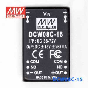 DCW08C-15  8W  36~72V 输入  ±15V  稳压双路输出明纬DC-DC转换模块电源