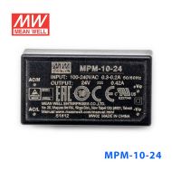 MPM-10-24台湾明纬10W 80~264V输入 24V0.42A输出医疗基板型电源