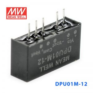 DPU01M-12 1W 12V 转 ±12V  非稳压双路输出明纬DC-DC转换模块电源