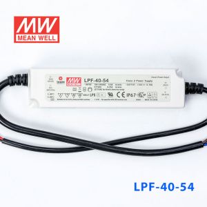 LPF-40-54  40W  54V 0.76A  恒压+恒流有PFC高效率塑壳IP67防水LED电源