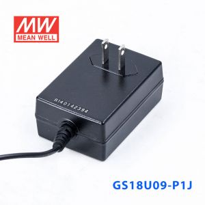 GS18U09-P1J 18W 9V2A 输出绿色能源明纬墙插电源适配器(美式插头) 