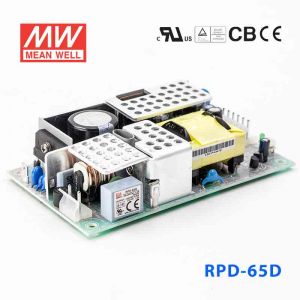 RPD-65D  65W +24V  29A +5V 1.5A  双路输出无外壳PCB板明纬开关电源