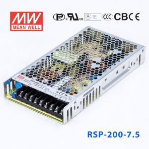 RSP-200-7.5 200W 7.5V26.7A 单路输出带功率因素校正超薄型明纬开关电源 