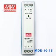 MDR-10-15 10W 15V 0.67A 单输出低空载损耗DIN导轨型明纬电源