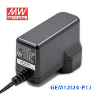 GEM12I24-P1J 12W 24V 0.5A输出明纬环保可换插头医疗电源适配器