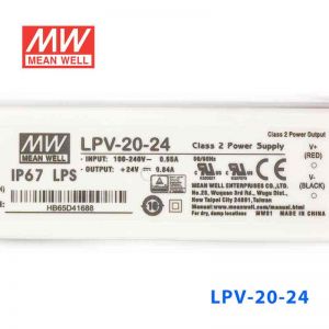 LPV-20-24    20W    24V   0.84A 明纬牌恒压输出IP67防水塑壳LED照明电源