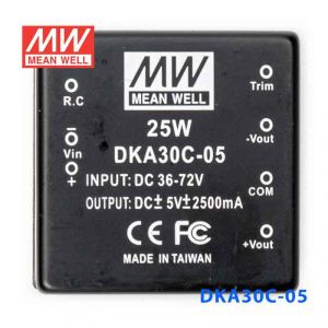 DKA30C-05  25W  36~72V 输入 ±5V  双路输出明纬DC-DC转换模块电源