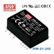 IRM-01-24S 1W 24V 42mA  单路输出高能效AC-DC模块型明纬开关电源-SMD贴片型